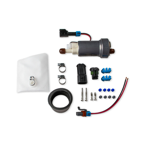 Holley Fuel Pump, In-Tank, 124 GPH, Gasoline/E85 Compatible, EFI, Universal, Steel, Silver, Each