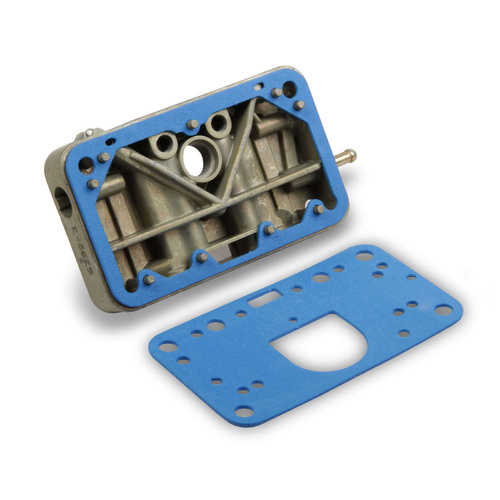 Holley Metering Block, Primary, Replacement, Cast Aluminium, Zinc Plated, 2300 Series Carburetors, Each