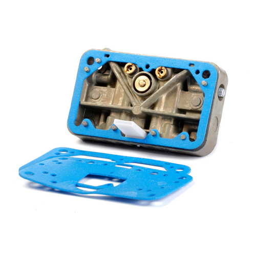 Holley Carburetor Metering Block, Replacement, Cast Aluminium, Gold Iridited, R80528-1, Each