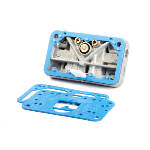 Holley Carburetor Metering Block, Replacement, Cast Aluminium, Silver Anodised, R80496-1, Each