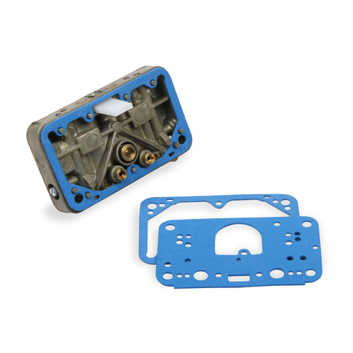 Holley Carburetor Metering Block, Replacement, Cast Aluminium, Silver Anodised, R8896-1, Each