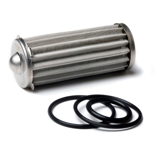 Holley Fuel Filter, Replacement Element, Stainless Steel Mesh, 100 Microns, Each