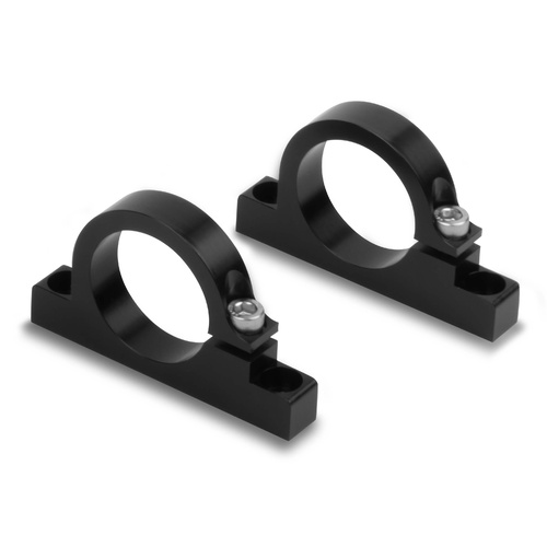 Holley Fuel Filter Brackets, Black Mounting Bracket for 100GPH filters, 1.50 in Dia, Pair