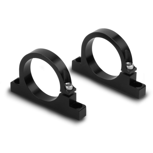 Holley Fuel Filter Brackets Aluminium Black Anodised Pair