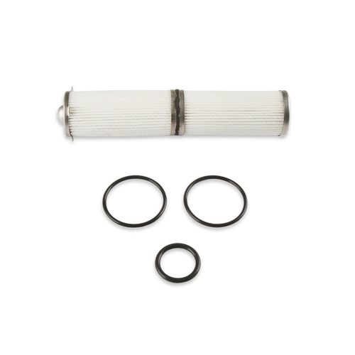 Holley Fuel Filter Element, with O-rings, HP Billet, Replacement, Depth Media, 10 microns, Kit