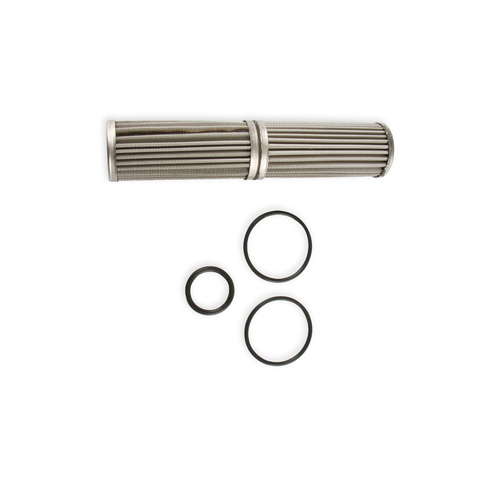 Holley Fuel Filter Element, with O-rings, HP Billet, Replacement, Stainless Steel Mesh, 100 microns, Kit