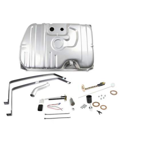 Sniper Fuel Tank, 17 Gallon, 400 LPH, 0-90 Ohms, Gasoline, 1978-87 For Buick Regal, Steel, Silver, Powdercoated, Kit