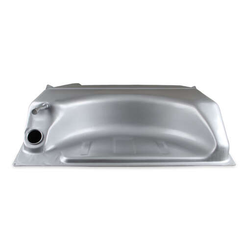 Sniper Fuel Tank, 19 Gallon, 255 LPH, 73-10 Ohms, Gasoline, 1966-1967 Charger, Coronet, Belvedere, GTX, Steel, Silver, Powdercoated, Kit