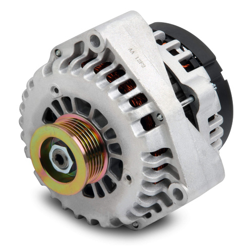 Holley Alternator, Serpentine, 12 V, 130 amps, Natural, Internal Regulator, For Chevrolet, 4.8L, 5.3L, 6.0L, Each