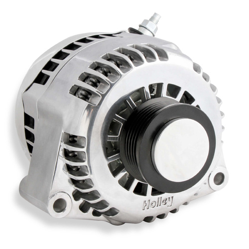 Holley Alternator, Serpentine, 12 V, 150 amps, Polished, Internal Regulator, For Chevrolet, Each