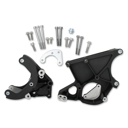 Holley Accessory Drive Bracket Kit, for R4 A/C Compressor, Aluminium, Black, For Chevrolet, LS, Kit