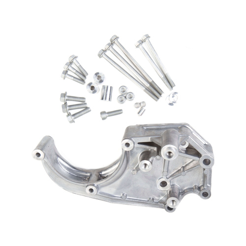 Holley Air Conditioner Bracket, Passenger Side, Aluminium, Sanden 508, Sanden SD7, For Chevrolet, Small Block LS, Each