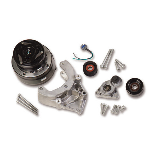 Holley Pulley Kit, LS Swap, Serpentine, A/C, R4, Natural, Kit