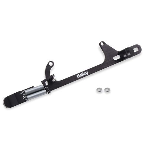 Holley Throttle Cable Bracket, Aluminium, Black Anodised, GM Style Cable, 4500, Each