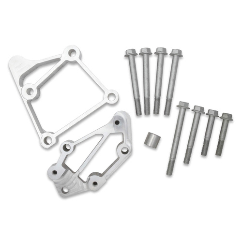 Holley Accessory Drive Bracket Spacer Kit, Aluminium, Polished Finish, Middle Alignment, For Chevrolet, Small Block LS, Each