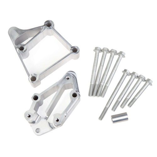 Holley Accessory Drive Bracket Spacer Kit, Aluminium, Polished Finish, Long Alignment, For Chevrolet, Small Block LS, Each