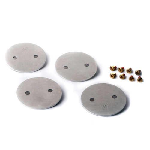Holley Carburetor Throttle Plates, Steel, 2 in. Diameter, 4-Barrel, No Hole, Kit