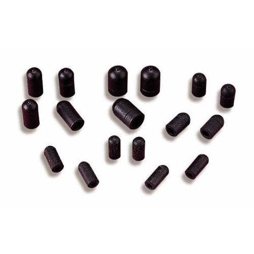 Holley Vacuum Caps, Rubber, Assortment, Set of 17