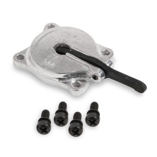 Holley Carburetor Accelerator Pump Cover, 30cc, with Screws, Polished, 4150, 4160, 4500, Each