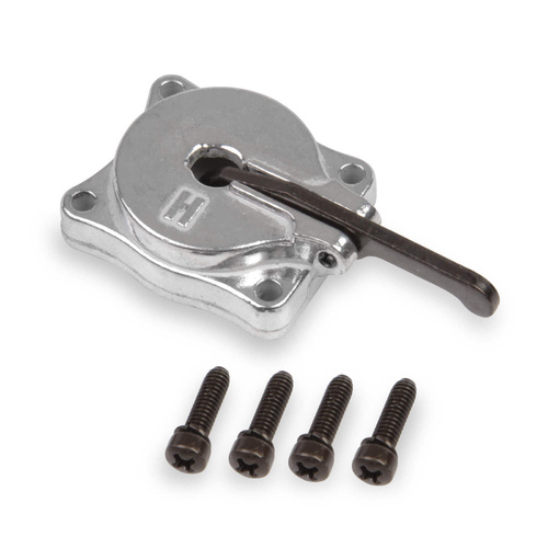 Holley Carburetor Accelerator Pump Cover, 50cc, with Screws, Polished, 4150, 4160, 4500, Each