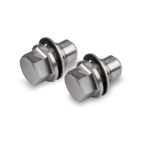 Holley Fuel Bowl Drain Plugs, 5/16-24 in., Stainless Steel, Natural, Ultra XP, Gen 3 Dominator, Pair