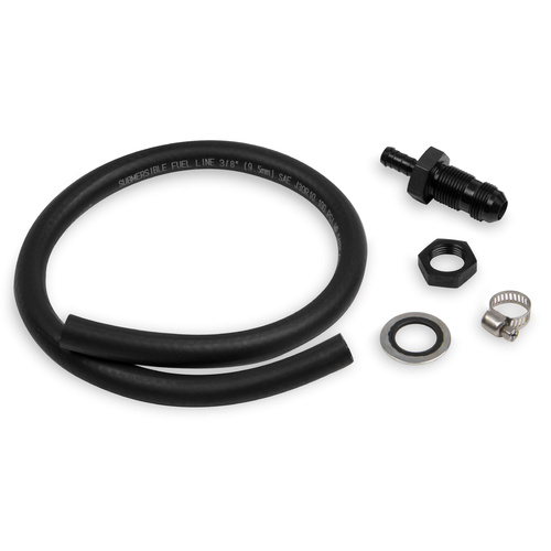 Holley Fuel Line, In-Tank, 3/8 in. Diameter, Aluminium, Black, 2 ft. Length, Bulkhead Fitting, Kit