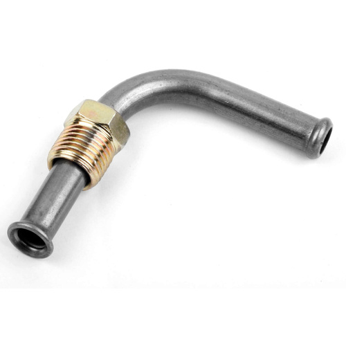 Holley Fitting, Fuel Bowl, 1/2-20 in. Thread, to 5/16 in. Inlet, 90 Degree Bent Tube, Steel, Each
