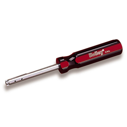 Holley Carburetor Jet Tool, Red/Black, Plastic Handle, Steel Driver, Each