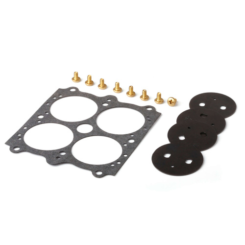 Holley Carburetor Throttle Plates, Steel, 1 11/16 in. Diameter, 4-Barrel, 0.093 in. Hole, Kit
