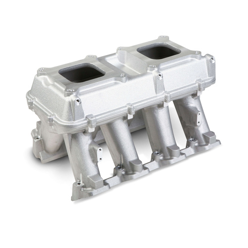 Holley Intake Manifold, Carb, Hi-Ram, 11.08/11.08 in. Height, 7000-8000 RPM, GM LS3/L92, Satin, Each