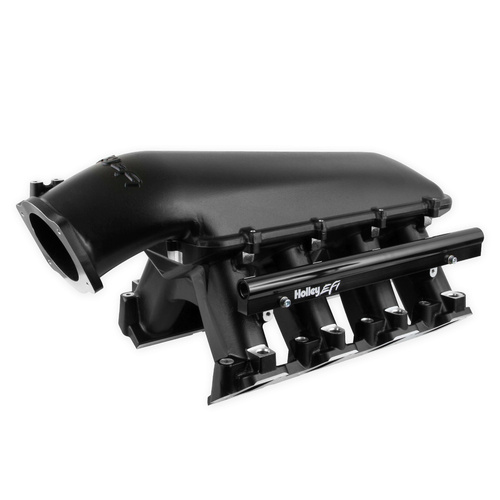 Holley Intake Manifold, EFI, Hi-Ram, 12.32/11.00 in. Height, 1500-7000 RPM, GM LS7, Black, Each