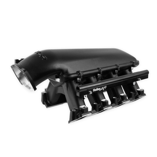 Holley Intake Manifold, EFI, Hi-Ram, 12.32/11.00 in. Height, 1500-7000 RPM, GM LS7, Black, Each