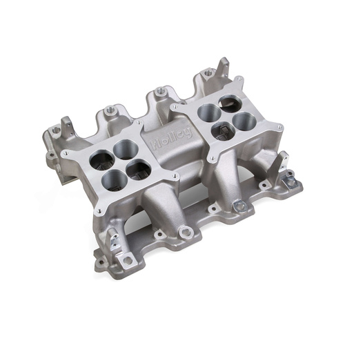 Holley Intake Manifold, EFI, Dual Plane, 4.73/5.80 in. Height, 1500-7000 RPM, GM LS3/L92, Satin, Each