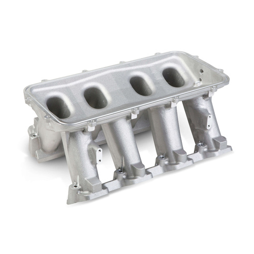 Holley Intake Manifold Base, LS Modular Hi-Ram, Aluminium, Natural, For Chevrolet, For Pontiac, 5.7L LS, 6.0L LS, Each