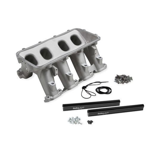Holley Intake Manifold, EFI LT1 Gen V Hi-Ram, Base Only, Multi-port, Aluminium, Natural, For Chevrolet, Each