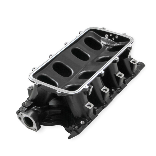 Holley EFI Intake Manifold Base, For Ford 351W Hi-Ram EFI, Base Only, Multi-port, Aluminium, Black, For Ford, 5.8L, Each