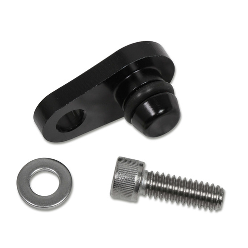 Holley Fitting, MAP Sensor Port Plug, Flat Head, Male Push-on, Aluminium, Black Anodised, Each