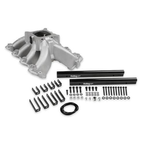 Holley Intake Manifold, Fuel Injected, LS Single Plane Split-Design Race, Stock/OEM Deck, 2,500-7,000 RPM, Aluminum, Natural, s Chev, For Holden Each