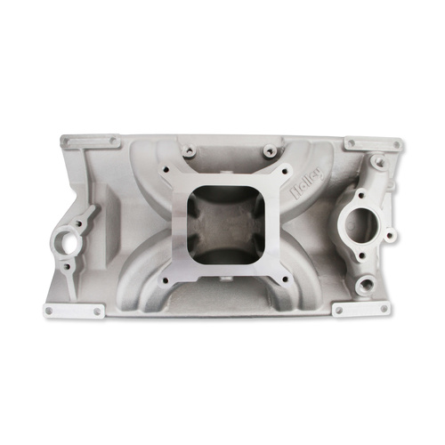 Holley Intake Manifold, EFI, High Rise, 4.18 /5.28 in. Height, 2500-7500 RPM, For Chevrolet SB Gen I, Satin, Each