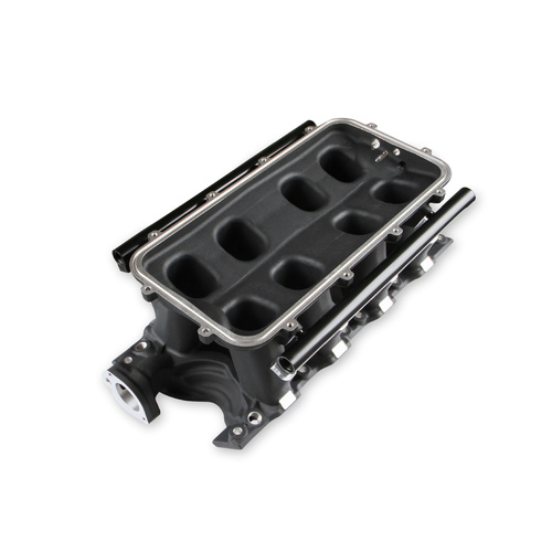 Holley EFI Intake Manifold, SB For Ford Hi-Ram EFI, Multi-port, Aluminium, Black Powdercoated, 8.20 in. Deck Height, Base Only, Kit