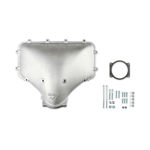 Holley Intake Manifold Top, EFI LS Hi-Ram, Top Section, Side Mount, Multi-port, 105mm Throttle Body, Aluminium, Silver, Each