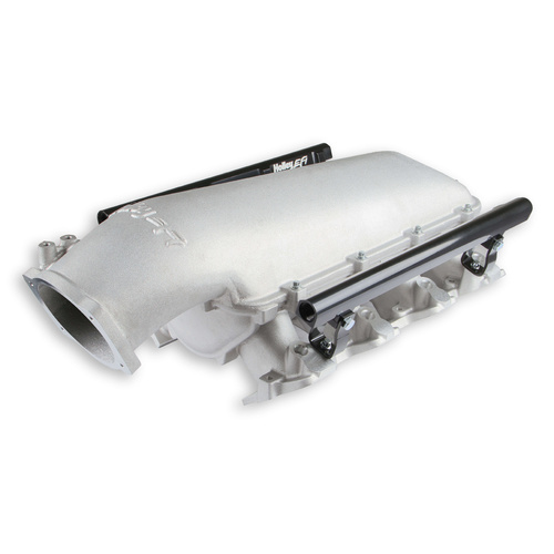 Holley EFI Intake Manifold, Lo-Rise, Multi-port, Aluminium, Satin, GM LS, Cathedral Port, Kit