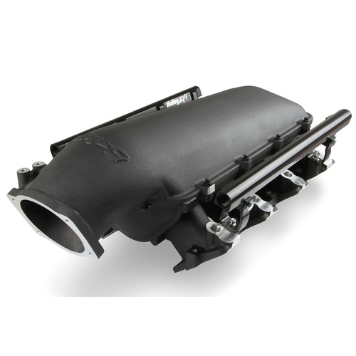 Holley EFI Intake Manifold, Lo-Rise, Multi-port, Aluminium, Black, GM LS, Cathedral Port, Kit