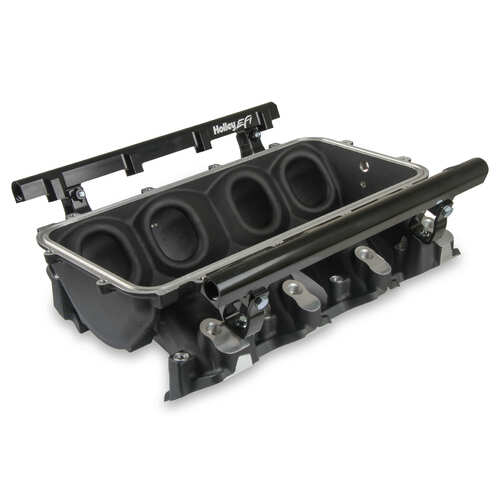 Holley EFI Base Im & Fuel Rails, Ls3 Lo Ram, Black