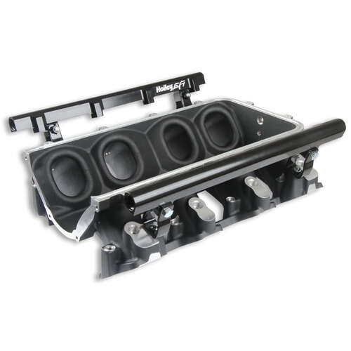 Holley EFI Base Im & Fuel Rails, Ls3 Lo Ram, Black