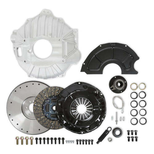 Holley Transmission Installation Kit, Bellhousing, Clutch & Flywheel Kit, GM TKO/TKX, 1970-1990 BB, Kit