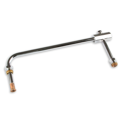 Holley Fuel Line, Chrome, Steel, 4150, 5/8 in. x 18 inverted flare Inlet and outlets, Kit