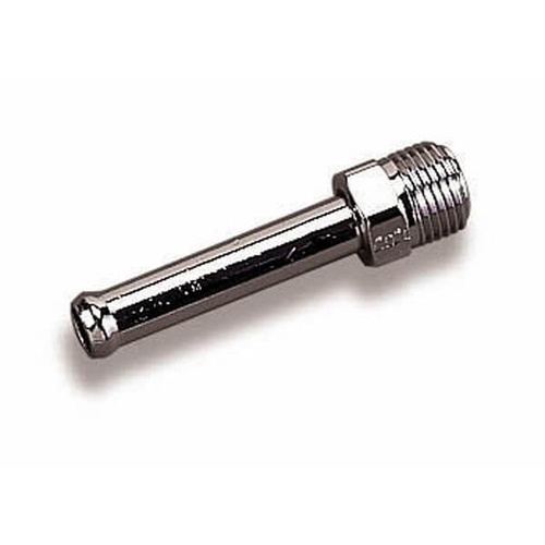 Holley Fuel Line, Chrome, Steel, 2010/2300, Straight, 5/8 in. Inverted Flare, 3/8 in. Hose Barb Inlet, Each