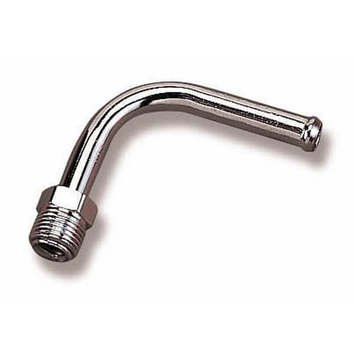 Holley Fuel Line, Chrome, Steel, 2010/2300, 90 Degree, 3/8 in. Hose Barb Inlet, Each