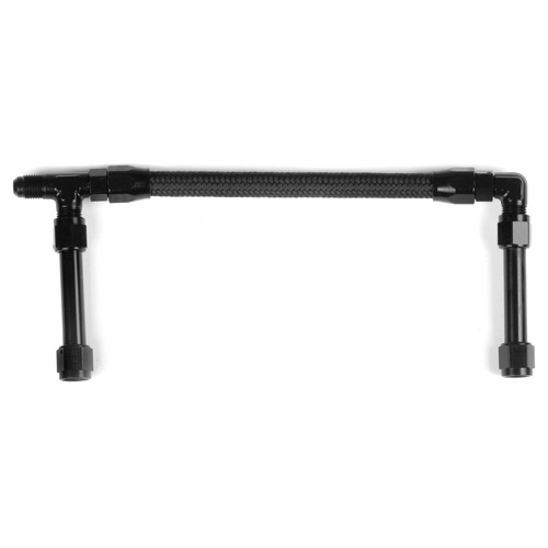 Holley Fuel Line, Braided Flex, Nylon/Rubber, Black Aluminium Fittings, -6 AN, Ultra Series, Kit